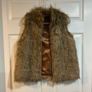 Women’s Faux Fur Willi Smith Brown Vest